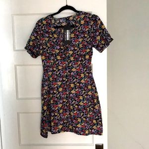 Wildflower mini dress with buttons down the front. ASOS - never been worn.